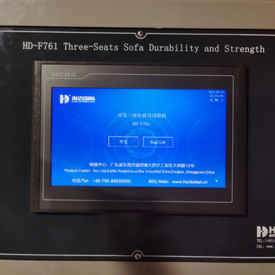 Mesin pengujian daya tahan tiga kursi sofa dan punggung