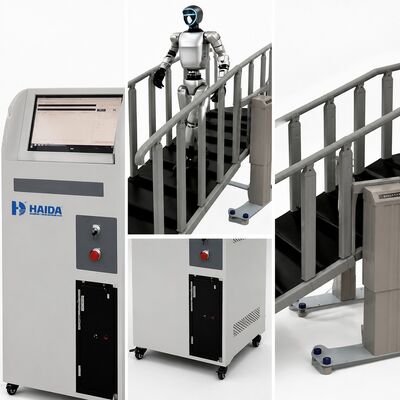 Robot Stair Climbing Test Station Stair Climbing Testing Equipment Specs Stair yang dapat disesuaikan Kontrol PLC Anti Fall Guardrails