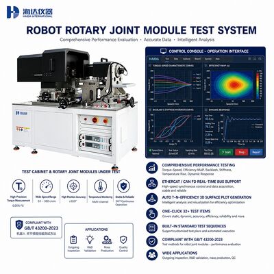 Robot Rotary Joint Module Test System Torsi Kecepatan Keanehan Efisiensi Backlash Kekakuan Tanggapan Dinamis Peralatan pengujian
