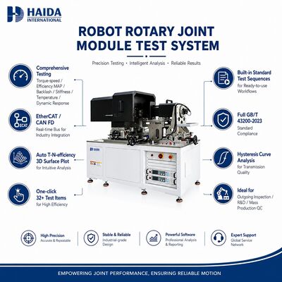 Robot Rotary Joint Module Test System Torsi Kecepatan Keanehan Efisiensi Backlash Kekakuan Tanggapan Dinamis Peralatan pengujian