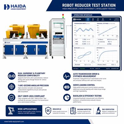 HD Robot Reducer Test Station Harmonic Planetary Gearbox Testing Machine Transmission Error Backlash Ketahanan 1 busur detik
