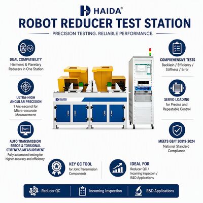 HD Robot Reducer Test Station Harmonic Planetary Gearbox Testing Machine Transmission Error Backlash Ketahanan 1 busur detik