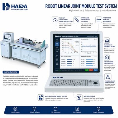 Robot Linear Joint Module Test System Mesin pengujian aktuator linier Kecepatan dorongan Kecepatan balasan Keakuratan penentuan posisi