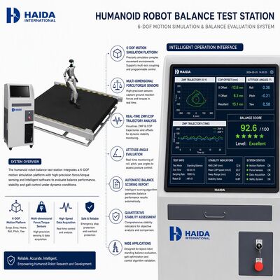 Humanoid Robot Balance Test Station 6 DOF Motion Platform Bipedal Robot Stability Testing Equipment ZMP Analisis COP