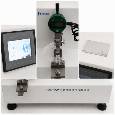 Tester Kekuatan Clamping Dental Aligner Clear Aligner Testing Machine Equipment Gauge Kekuatan Ortodontik 0.001N Presisi Resolusi