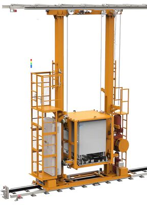 8104-HD Heavy-Loaded Stacker Crane dengan 2000kg Frame Capacity, PLC Touch Screen Control dan ±3mm Positioning Accuracy
